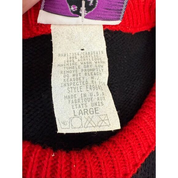NWT Vintage 1992 Barney Christmas/Holiday Sweater - Made in USA - Picture 4 of 9